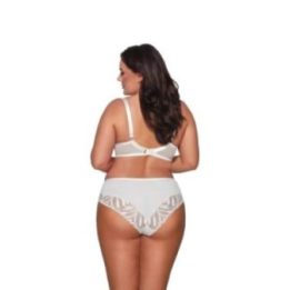 Sutvirtinta liemenėlė su nėriniais Ava Lingerie, kreminė