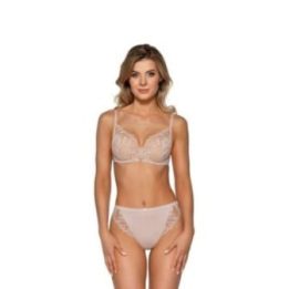 Nėriniuota push-up liemenėlė Ava Lingerie, smėlio
