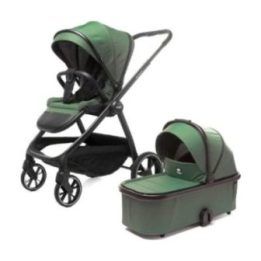 Vežimėlis kūdikiui žalias 2 viename su lopšiu 4 BABY