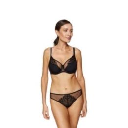 Kelnaitės juodos su siuvinėtu angelu Knickers