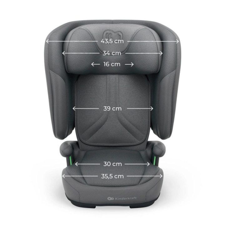 Sulankstoma automobilinė kėdutė Kinderkraft Unity 2 i-Size, pilka