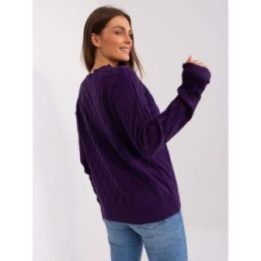 Moteriškas megztinis Wool Fashion Italia, tamsiai violetinis