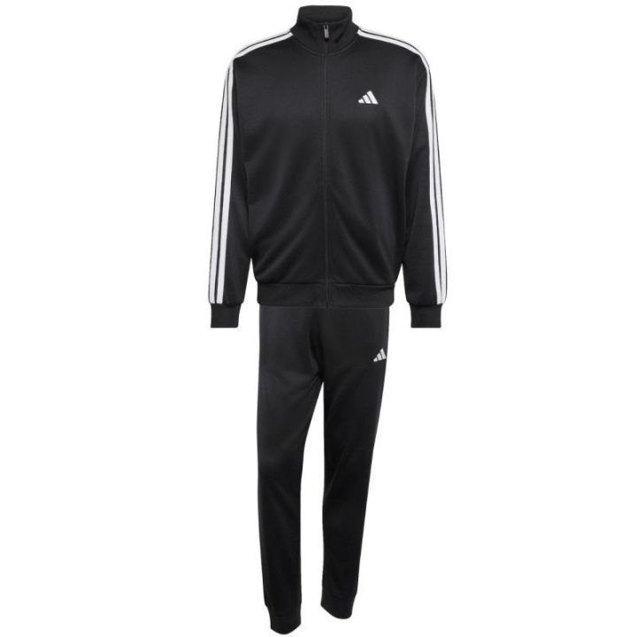 Vyriškas sportinis kostiumas adidas 3-Stripes French Terry, juodas