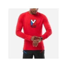 Vyriški marškinėliai ilgomis rankovėmis Millet Trilogy Wool Ts Ls, raudoni