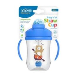 Kūdikių gertuvė su šiaudeliu 270 ml mėlyna Dr. Brown’s