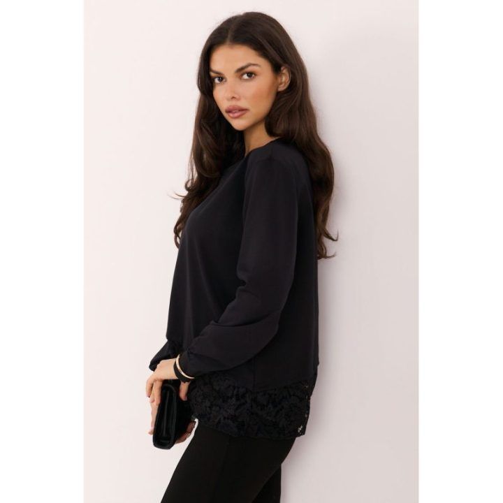 Moteriška medvilninė palaidinė Italy Moda, juoda