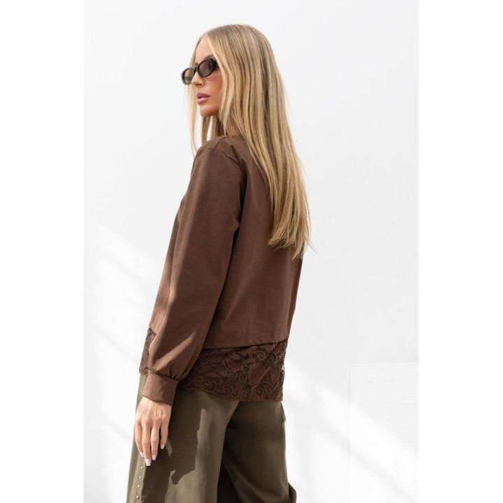 Moteriška medvilninė palaidinė Italy Moda, ruda