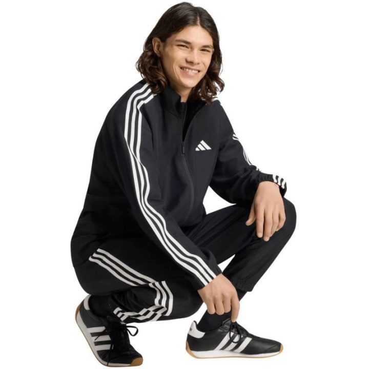 Vyriškas sportinis kostiumas adidas 3-Stripes Woven, juodas