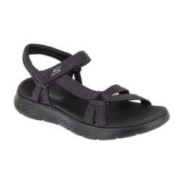 Moteriškos basutės su reguliuojamu dirželiu Skechers Go Walk Flex Sandal Sublime, juodos