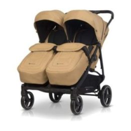 Dvivietis vaikų vežimėlis EURO-CART Doblo, smėlio spalvos