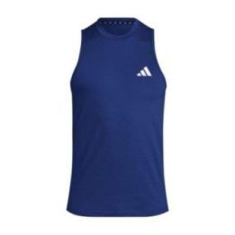 Vyriški adidas treniruočių marškinėliai be rankovių, tamsiai mėlyni