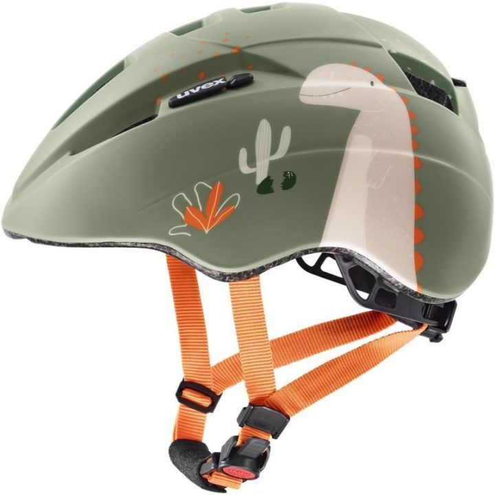 Vaikiškas dviračio šalmas Uvex Kid 2 CC, 46–52 cm, pilkas ir žalias