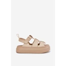 Moteriškos platforminės basutės su putų padu Step in style, smėlio