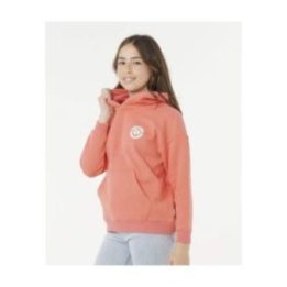 Džemperis mergaitėms su gobtuvu Rip Curl Luxe Surf, raudonas