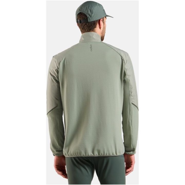 Bėgimo striukė su flisu Odlo Essential Insulator Hybrid, pilka