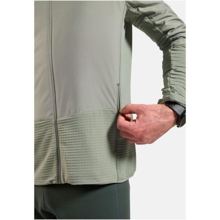 Bėgimo striukė su flisu Odlo Essential Insulator Hybrid, pilka