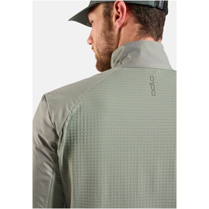 Bėgimo striukė su flisu Odlo Essential Insulator Hybrid, pilka