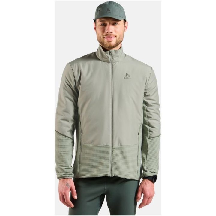 Bėgimo striukė su flisu Odlo Essential Insulator Hybrid, pilka