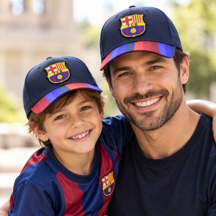 Vaikiška kepurė su FC Barcelona herbu, tamsiai mėlyna