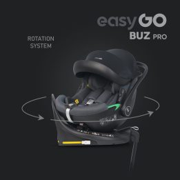 Automobilinė kėdutė EASYGO BUZ PRO i-Size 40–87 cm, granito